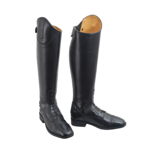 Partial lace-up long field rider boots