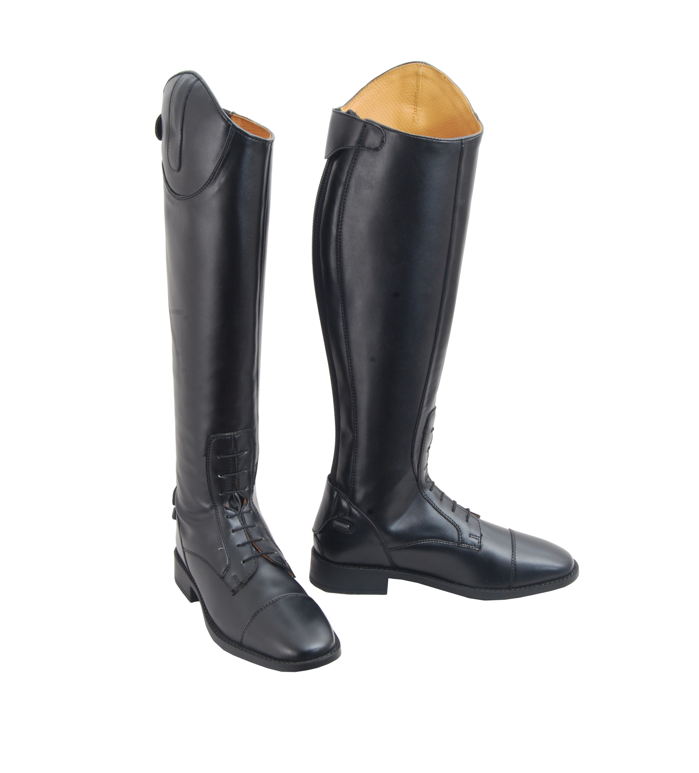 PU knee-length rider boots