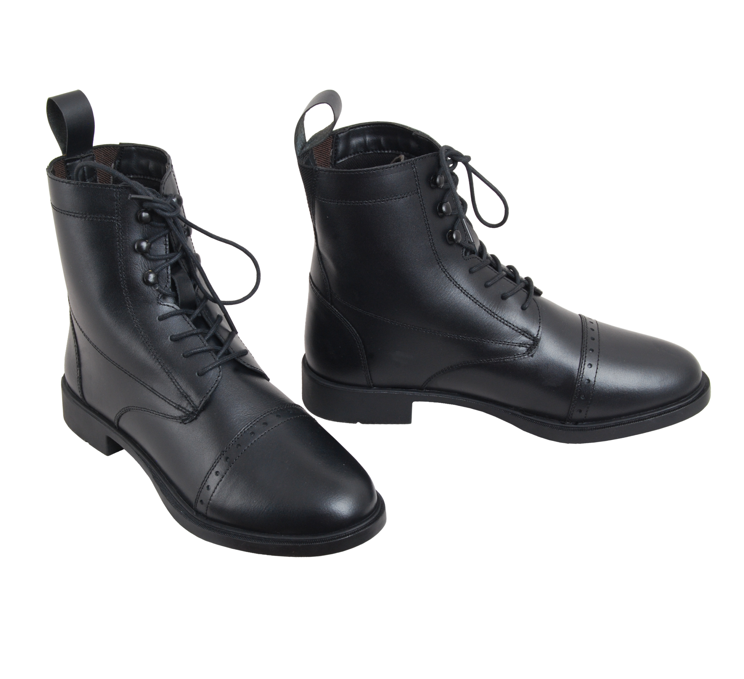 Lace-up ankle length Paddock rider boots