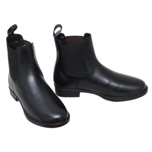 Leather ankle Jodhpur boot for riders with elastic inserts