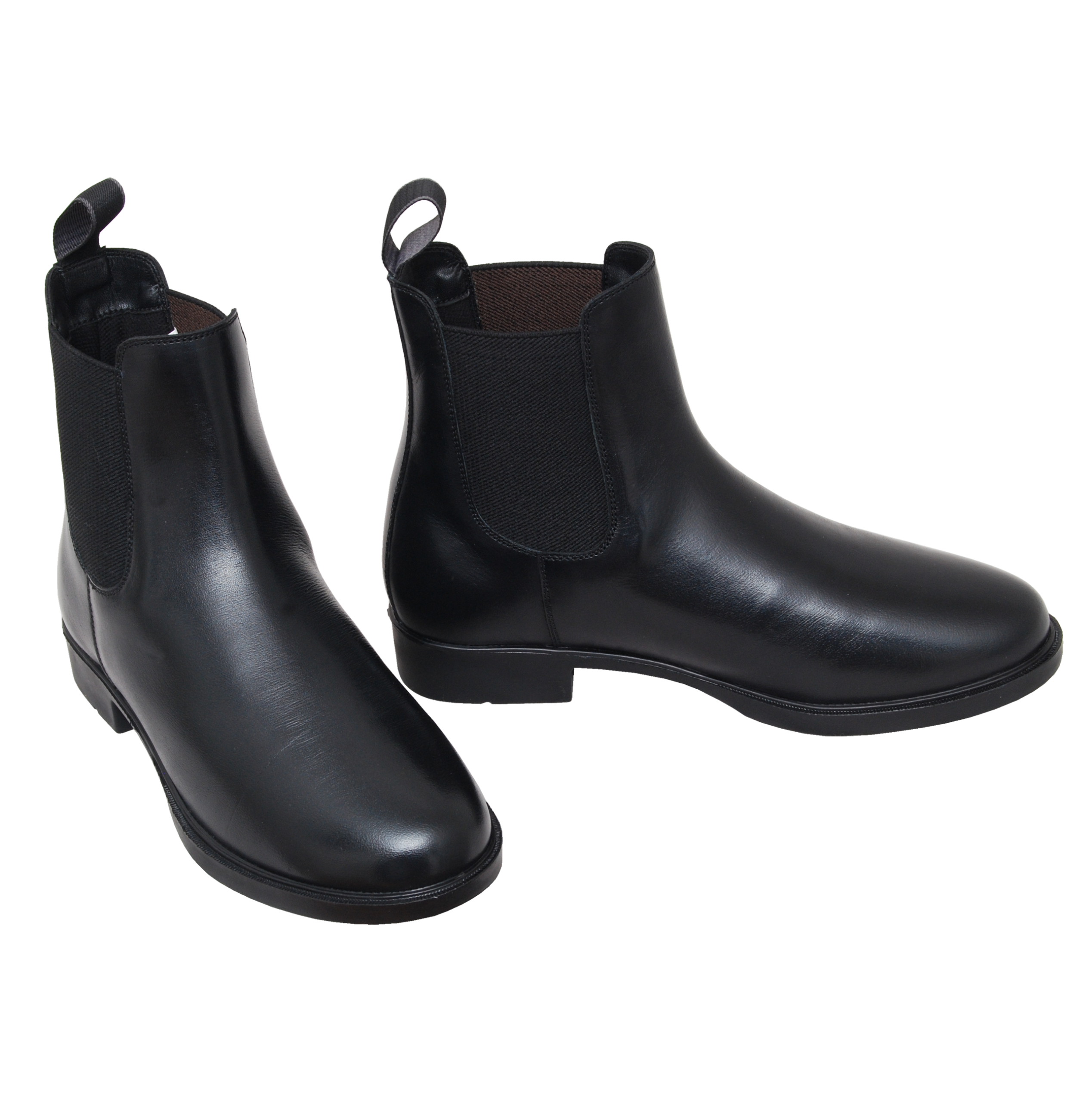 Leather ankle Jodhpur boot for riders with elastic inserts
