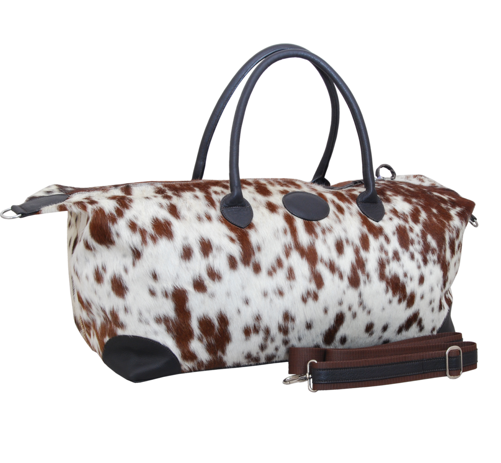 Western Duffel Bag with Jersey Cowhide & Crunch Leather SB LEATHERS