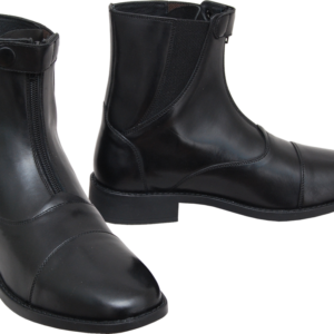 Jodhpur ankle rider boots with front zip closure