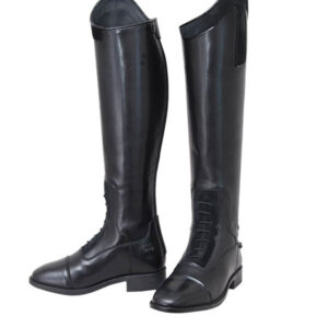 Field knee-high boot for riders with suede trim