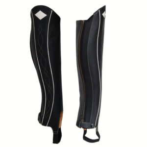 RIDING HALF CHAPS-BLACK