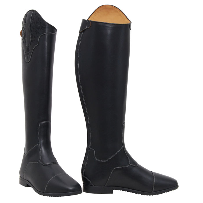 Leather Dressage Boot with Embroidery - SB LEATHERS PVT. LTD.