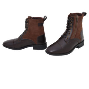 Leather Front Lace Side Zip Paddock Boot