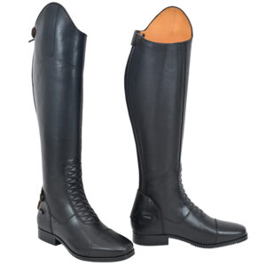 Dressage Boot with Imported Crust Black Leather