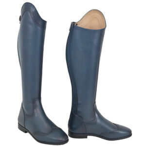 Dressage Boot with Imported Aniline Blue Leather