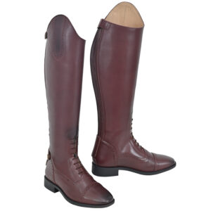 Field Boot With Imported Aniline Bordo, Bronze Glitter