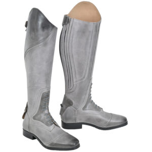 Field Boot With Cow Burnish Grey Leather