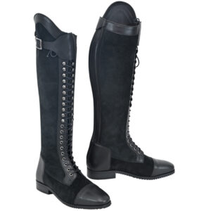 Polo Boot With Cow Native Crust Black And Suede Black Leather