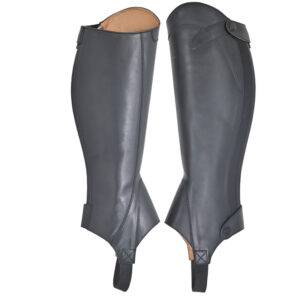 Chap With Imported Crust Leather Black