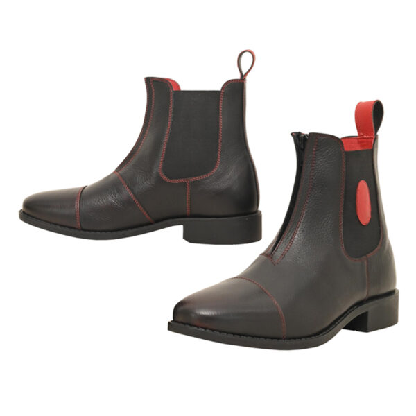 Paddock Boot with Front Zipper & side Elastic