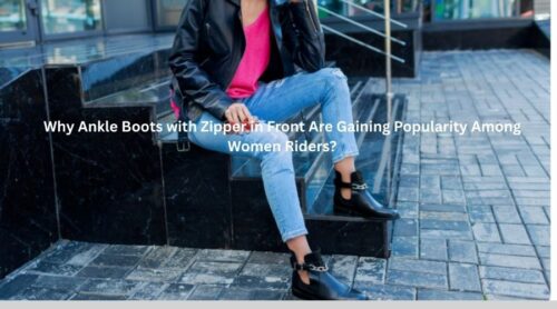 Women wearing front-zip ankle riding boots, highlighting premium leather craftsmanship by SB Leathers UK